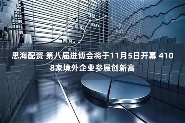 思海配资 第八届进博会将于11月5日开幕 4108家境外企业参展创新高
