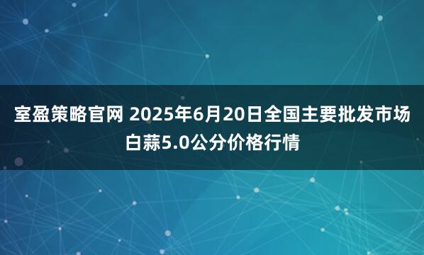室盈策略官网 2025年6月20日全国主要批发市场白蒜5.0公分价格行情