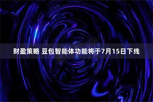 财盈策略 豆包智能体功能将于7月15日下线